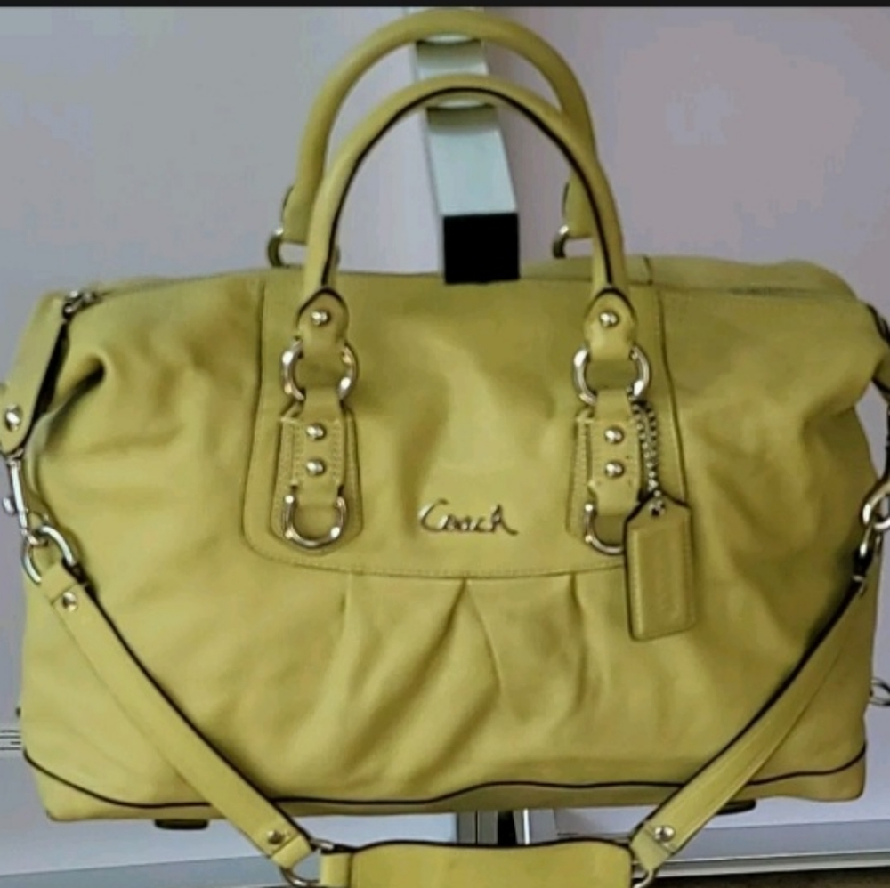 Coach Ashley Leather Large Satchel Carryall Bag